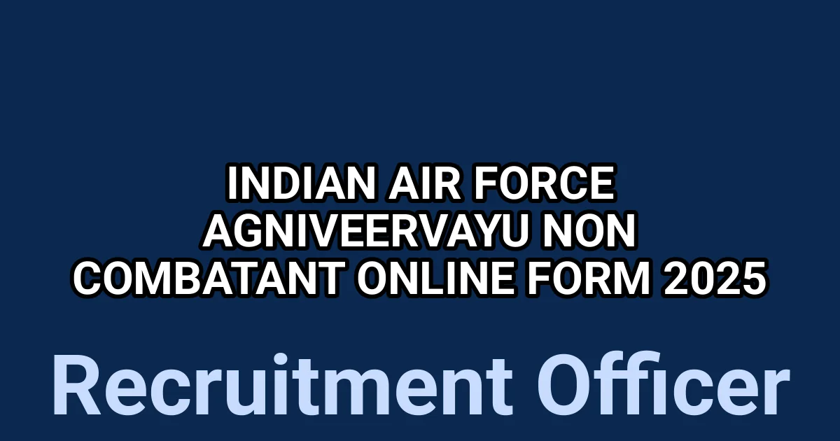 Indian Air Force Agniveervayu Non Combatant Online Form 2025 1 tmpcjfimyi
