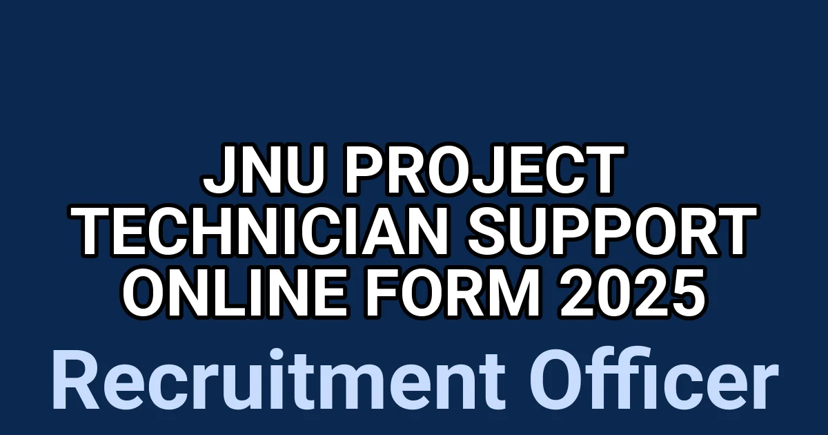 JNU Project Technician Support Online Form 2025 1 tmpjb js1e3