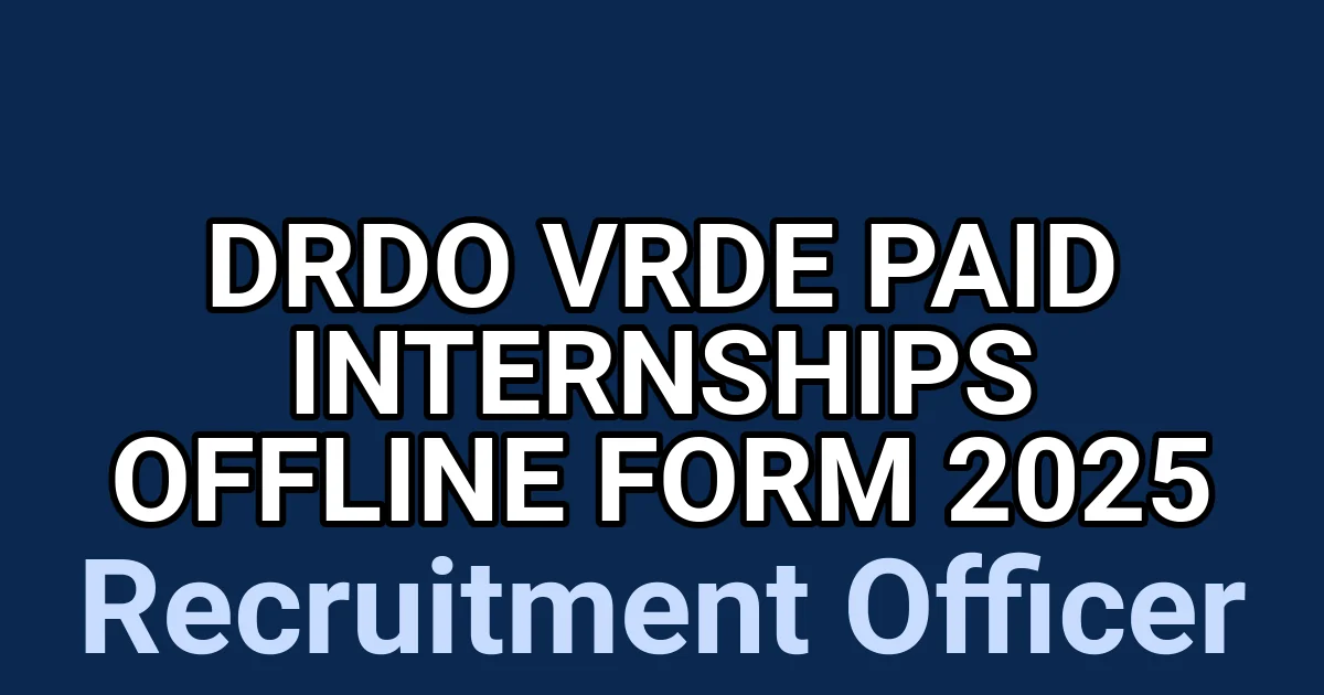 DRDO VRDE Paid internships Offline Form 2025 1 tmps174cunp