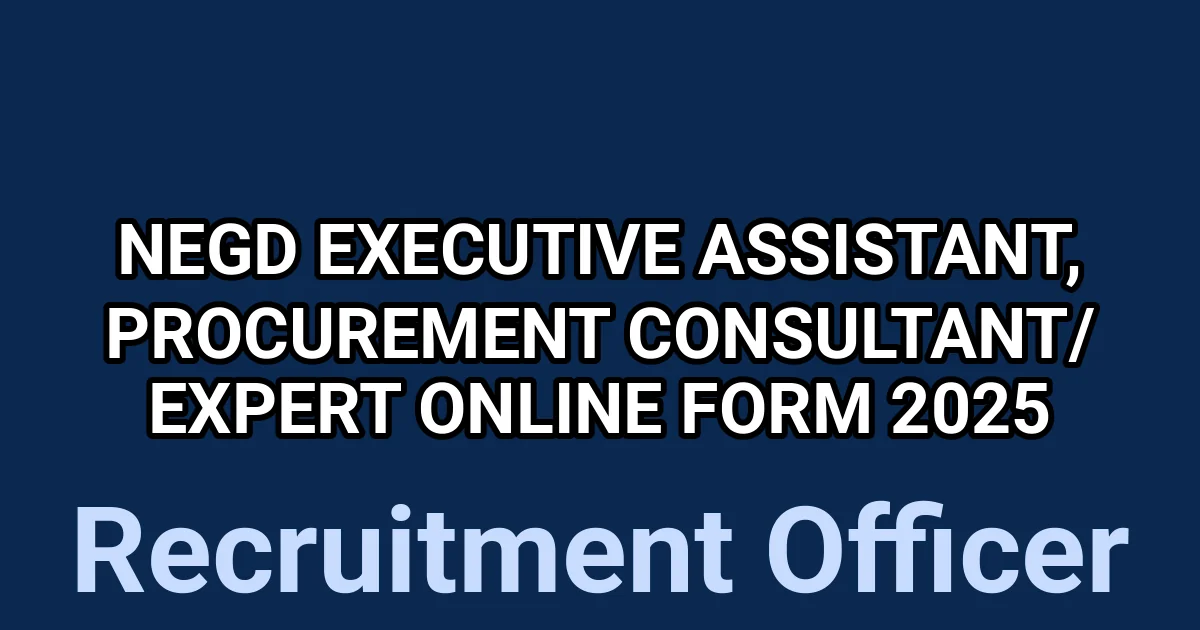 NeGD Executive Assistant, Procurement Consultant/ Expert Online Form 2025 1 tmpzftoajj0