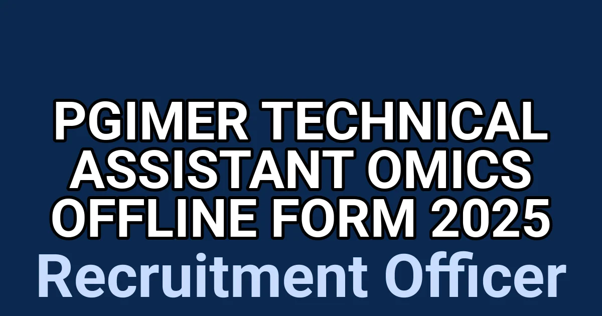 PGIMER Technical Assistant Omics Offline Form 2025 1 tmp157mbt8q