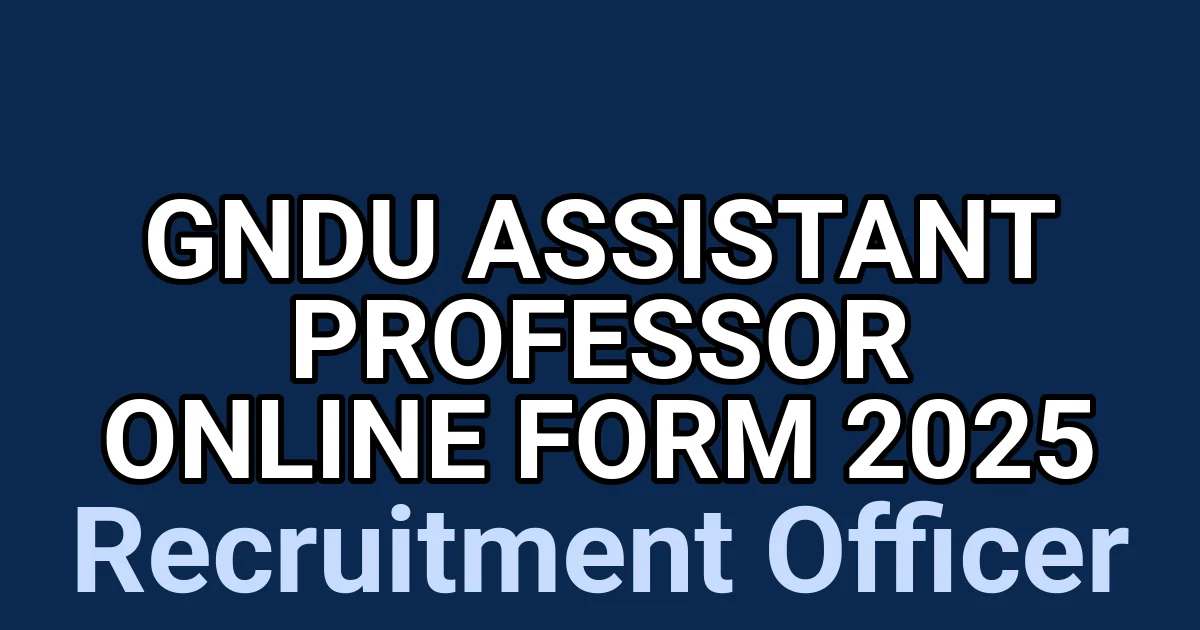 GNDU Assistant Professor Online Form 2025 1 tmp274 lgou