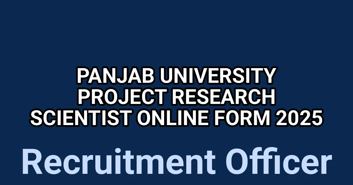 Panjab University Project Research Scientist Online Form 2025 1 tmpa6izqo9o