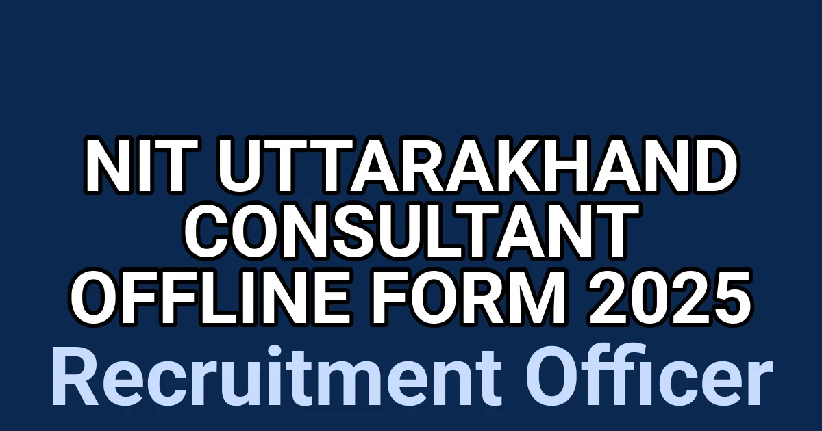 NIT Uttarakhand Consultant Offline Form 2025 1 tmpr5879v4b