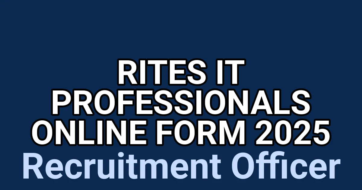 RITES IT Professionals Online Form 2025 1 tmpz8zv 3l