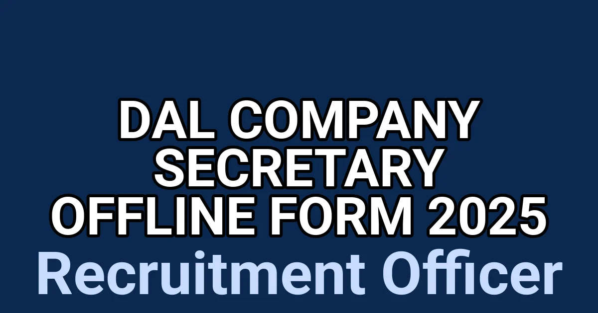 DAL Company Secretary Offline Form 2025 1