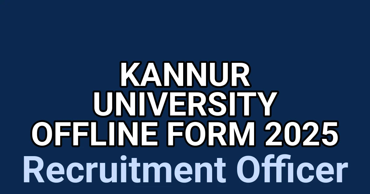 Kannur University Offline Form 2025 1