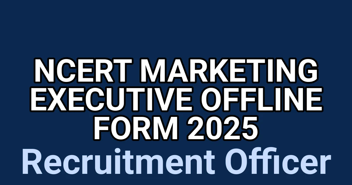 NCERT Marketing Executive Offline Form 2025 1 tmpdwc muib