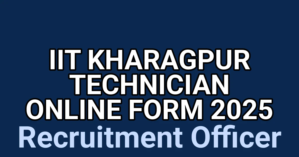 IIT Kharagpur Technician Online Form 2025 1 tmpg16msjyj