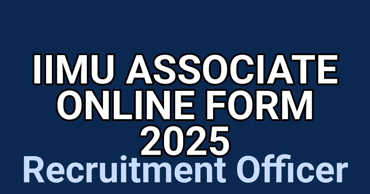 IIMU Associate Online form 2025 1 tmpgm5j18wz