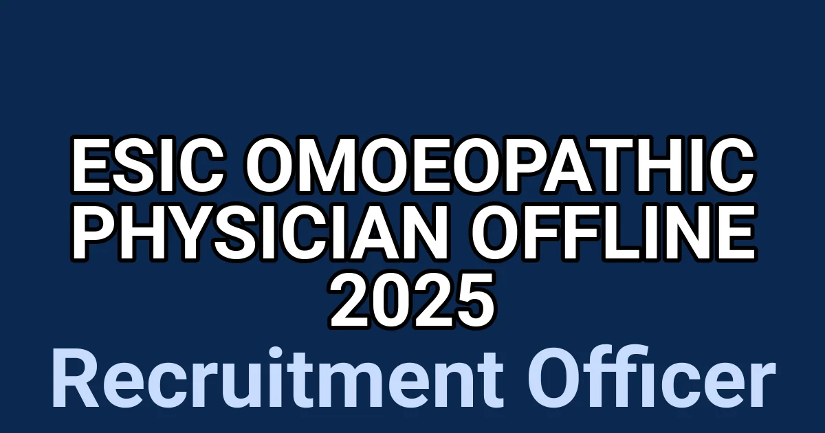 ESIC Нomoeopathic Physician Offline 2025 1