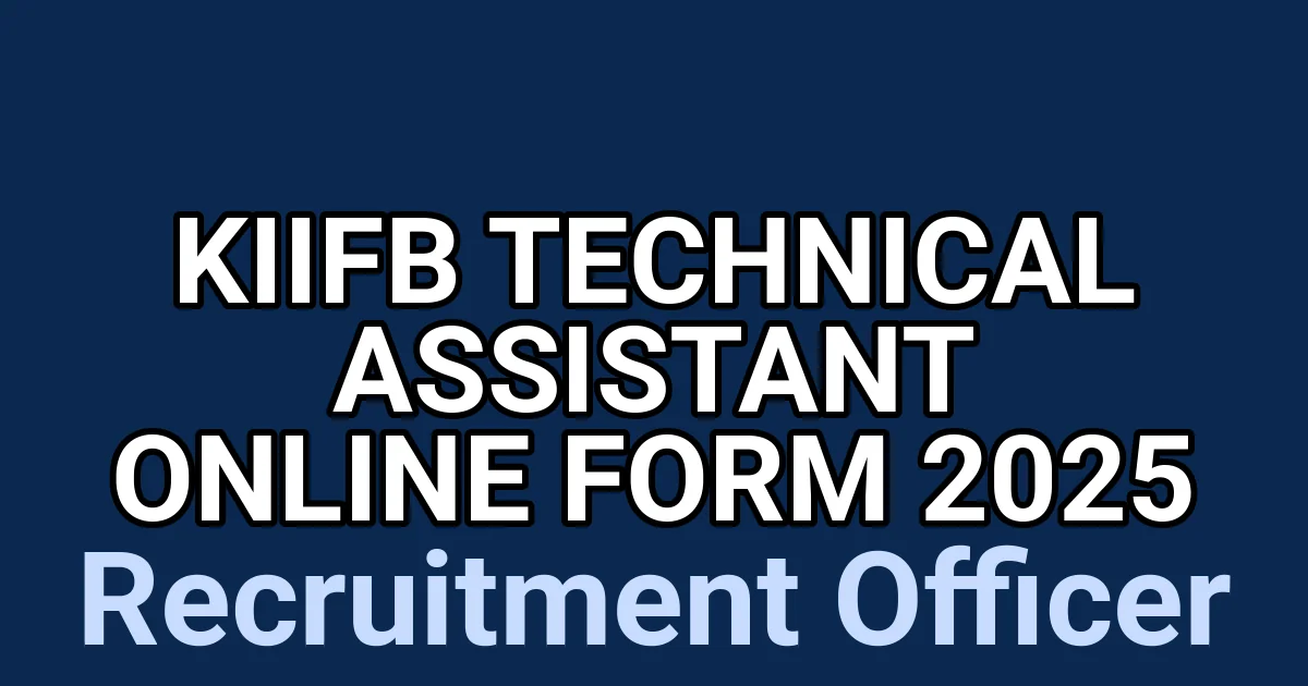 KIIFB Technical Assistant Online Form 2025 1 tmplmg8tid8