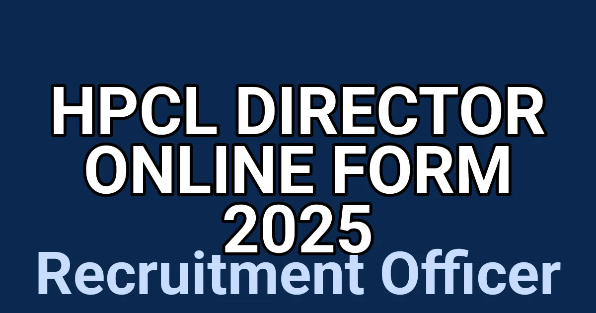 HPCL Director Online Form 2025 1