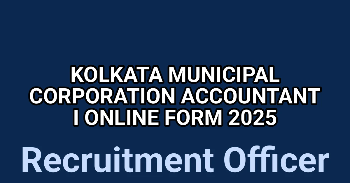 Kolkata Municipal Corporation Accountant I Online Form 2025 1 tmpt0ozz wz