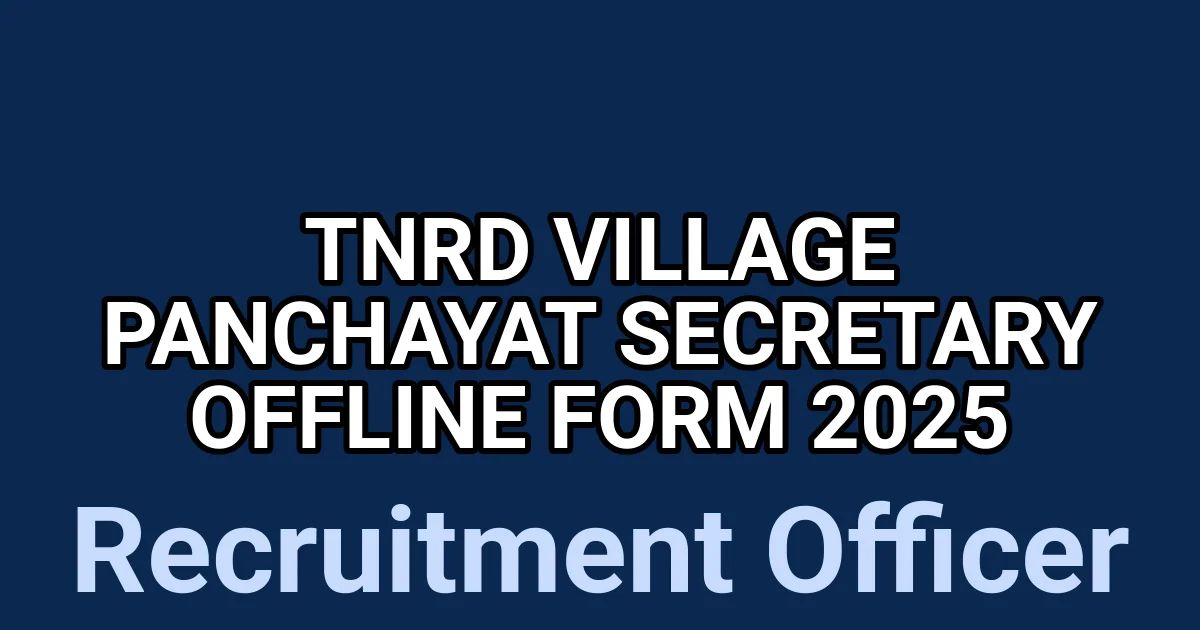 TNRD Village Panchayat Secretary Offline Form 2025 1 tmpvm86aeww