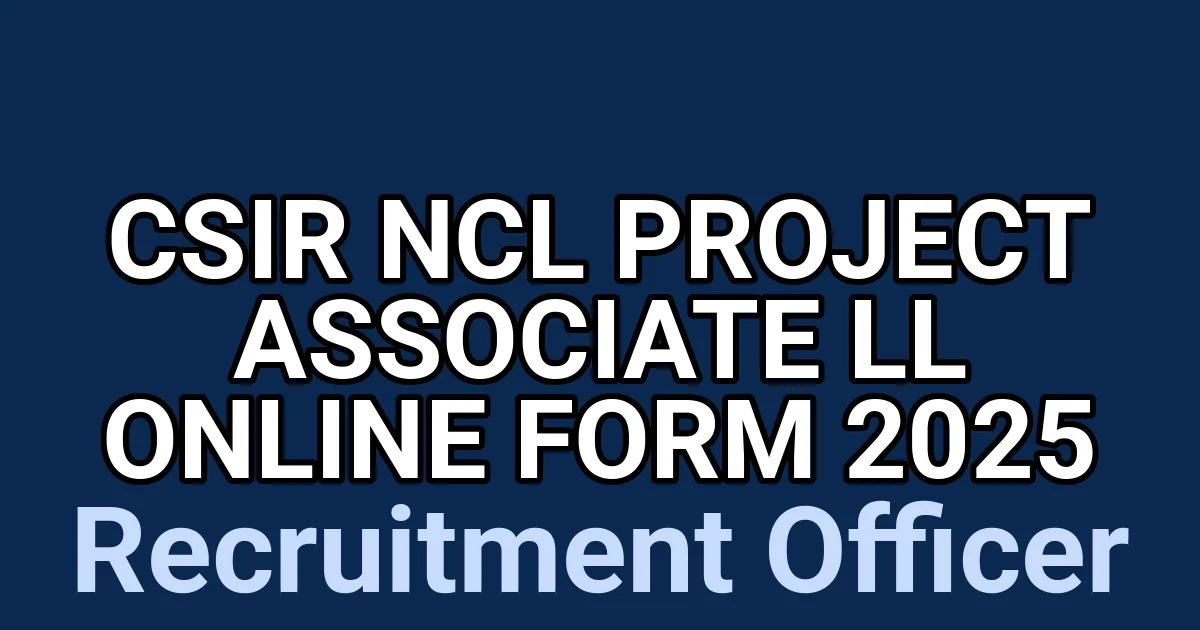 CSIR NCL Project Associate ll Online Form 2025 1 tmpw0ab9qro