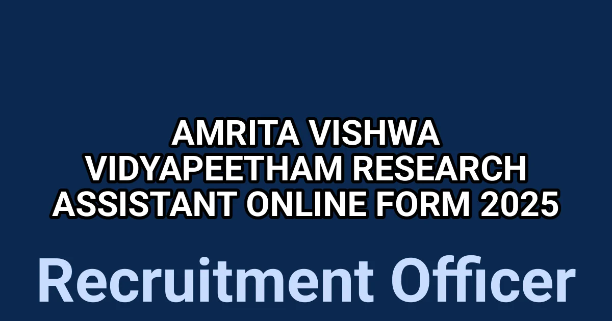 Amrita Vishwa Vidyapeetham Research Assistant Online Form 2025 1 tmpw767zupt