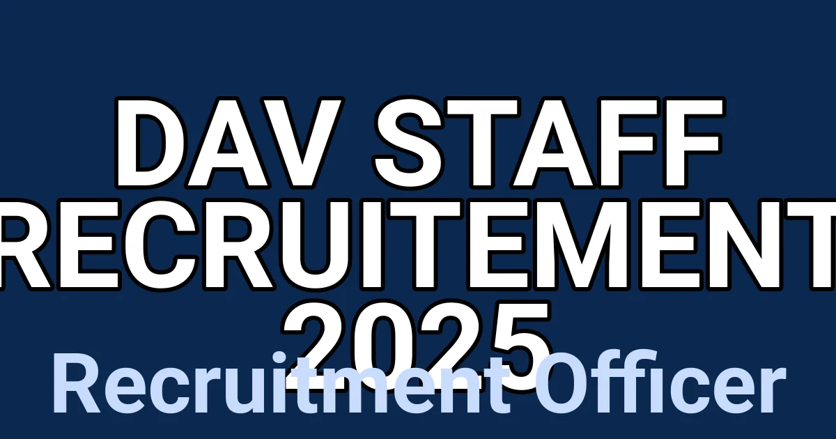 DAV Staff Recruitement 2025 1