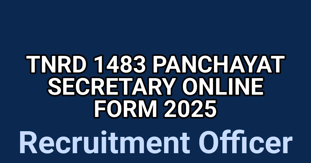 TNRD 1483 Panchayat Secretary Online Form 2025 1 tmpyuegwrbc