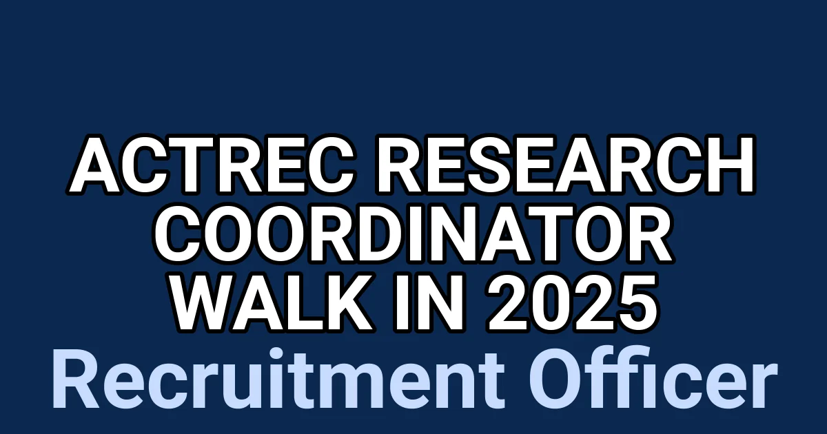 ACTREC Research Coordinator Walk in 2025 1