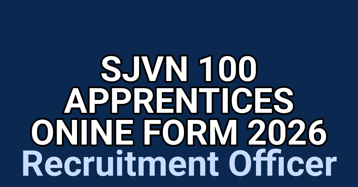 SJVN 100 Apprentices Onine Form 2026 1 tmpfph4raey