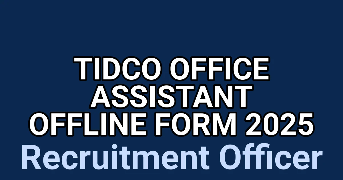 TIDCO Office Assistant Offline Form 2025 1 tmp0faqpnlc