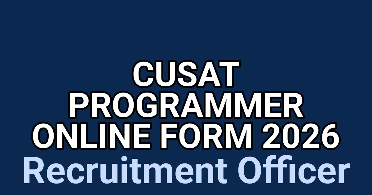 CUSAT Programmer Online Form 2026 1 tmp2ys3rcv8