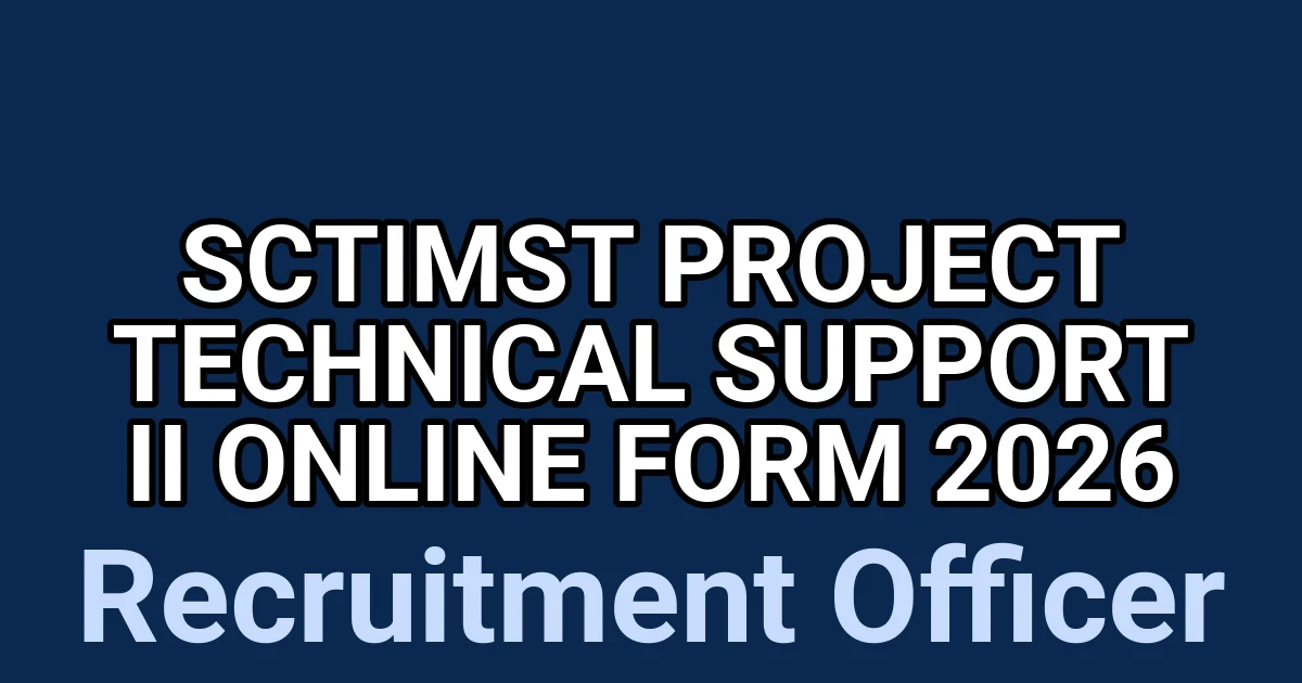SCTIMST Project Technical Support II Online Form 2026 1