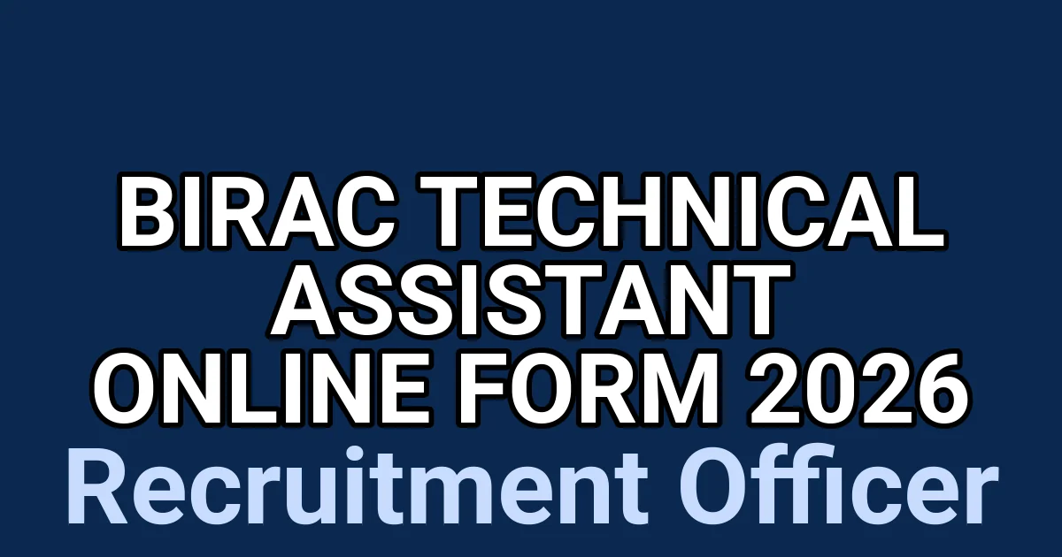 BIRAC Technical Assistant Online Form 2026 1 tmp5w wunff