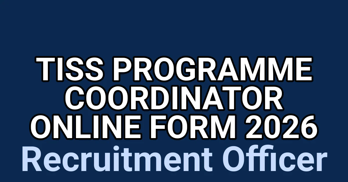 TISS Programme Coordinator Online Form 2026 1