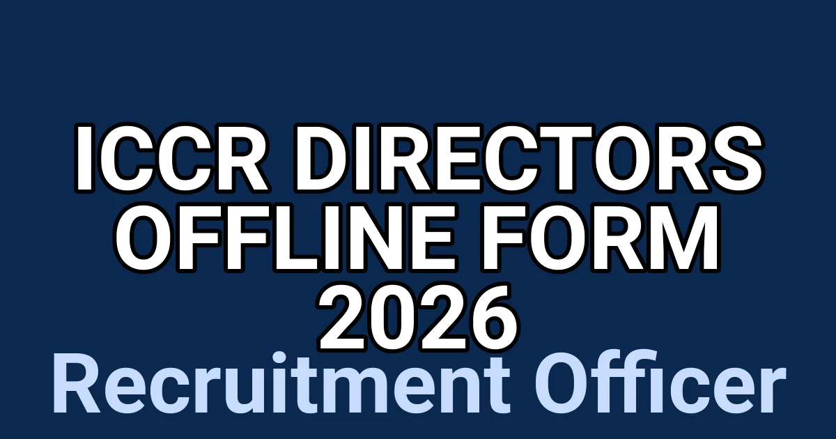 ICCR Directors Offline Form 2026 1
