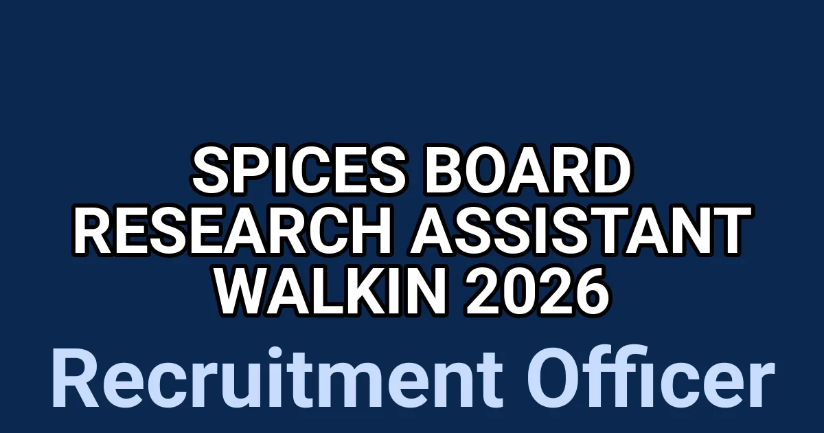 Spices Board Research Assistant Walkin 2026 1 tmpcdn63 db