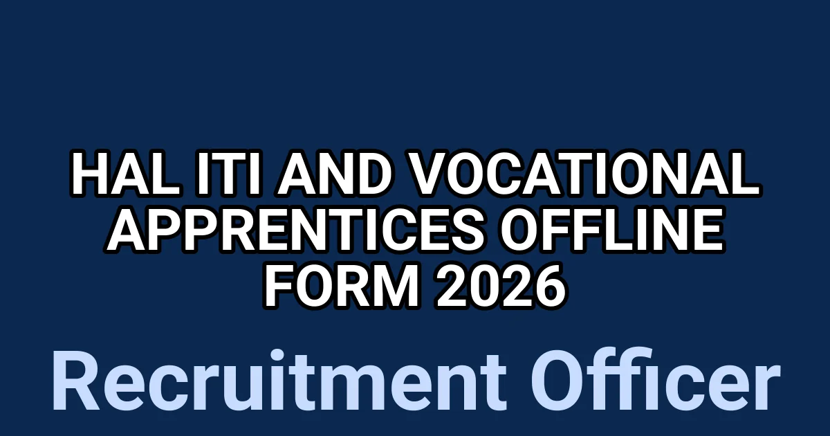 HAL ITI and Vocational Apprentices Offline Form 2026 1