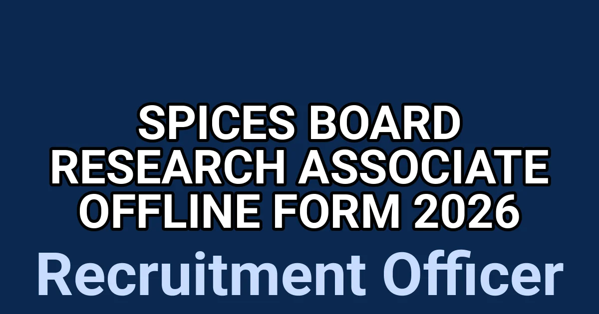Spices Board Research Associate Offline Form 2026 1 tmpe 7js39