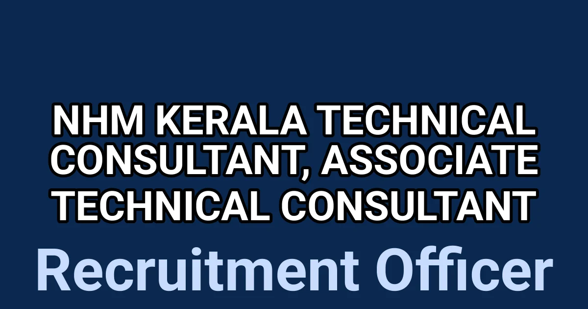 NHM Kerala Technical Consultant, Associate Technical Consultant 1 tmpf37 uroj