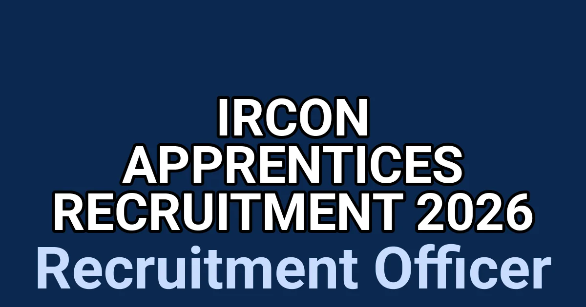 IRCON Apprentices Recruitment 2026 1