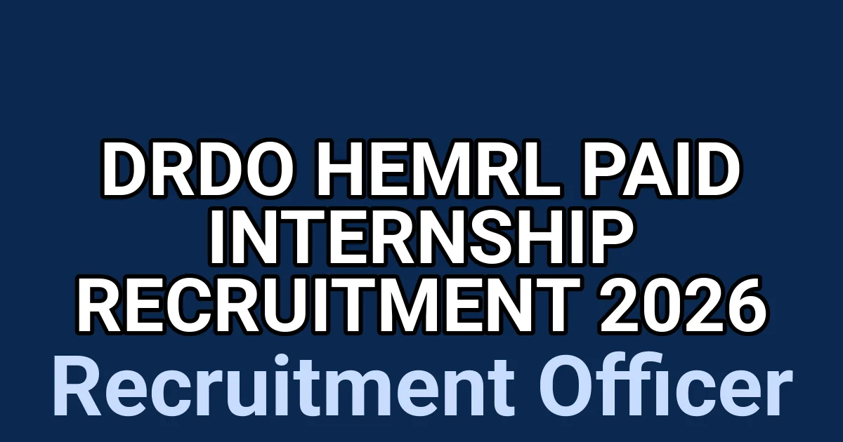 DRDO HEMRL Paid Internship Recruitment 2026 1 tmpk1nmbzlm