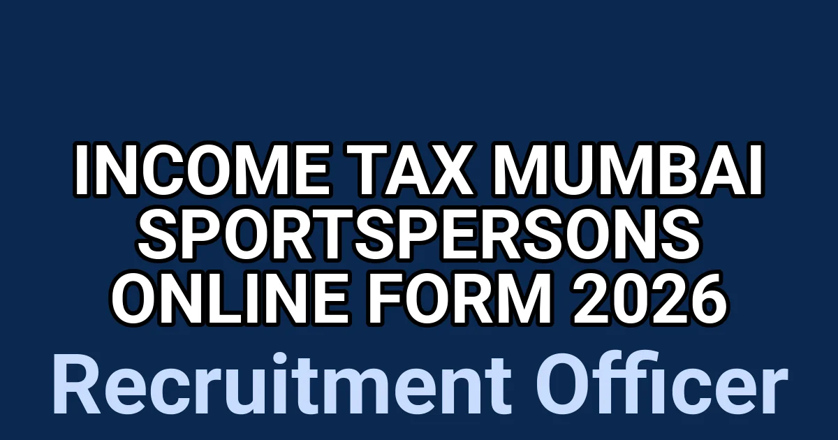 Income Tax Mumbai Sportspersons Online Form 2026 1
