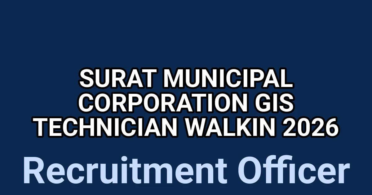 Surat Municipal Corporation GIS Technician Walkin 2026 1 tmprj5739nz