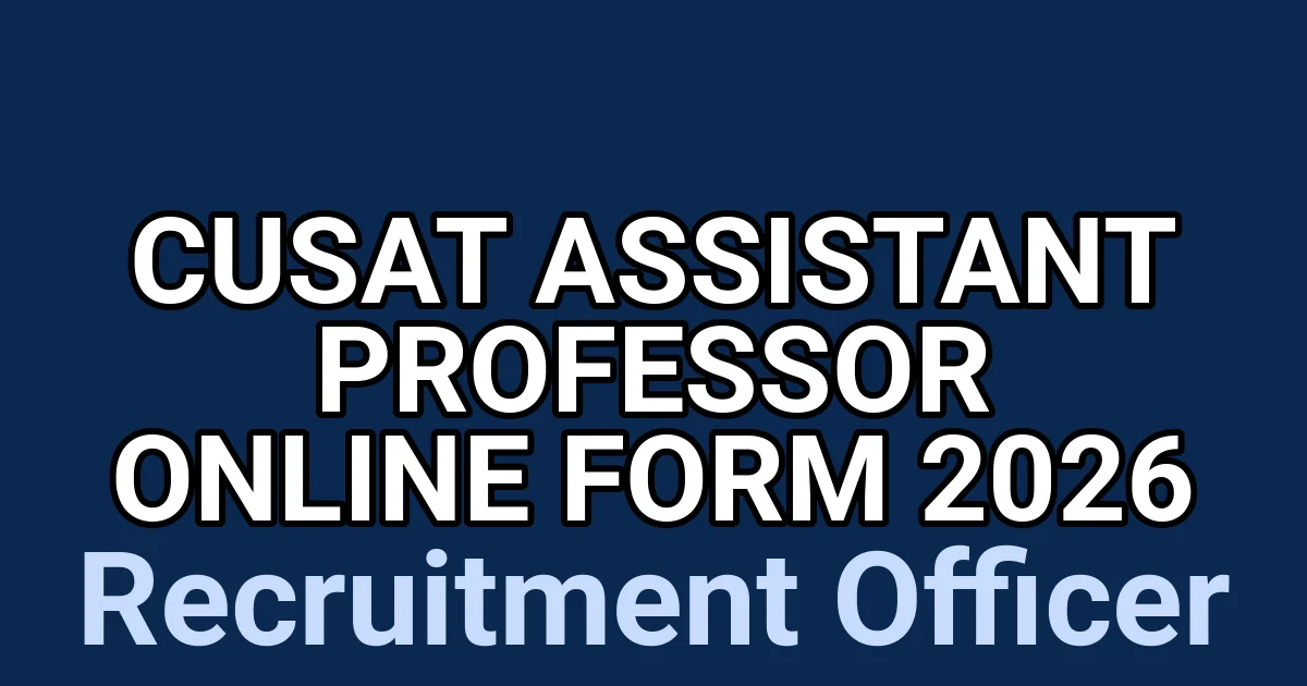 CUSAT Assistant Professor Online Form 2026 1 tmpvvznidt8