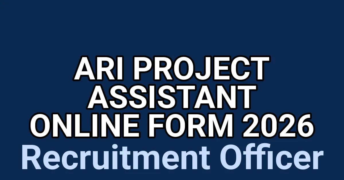 ARI Project Assistant Online Form 2026 1
