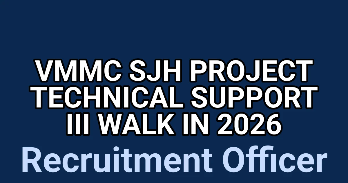 VMMC SJH Project Technical Support III Walk In 2026 1