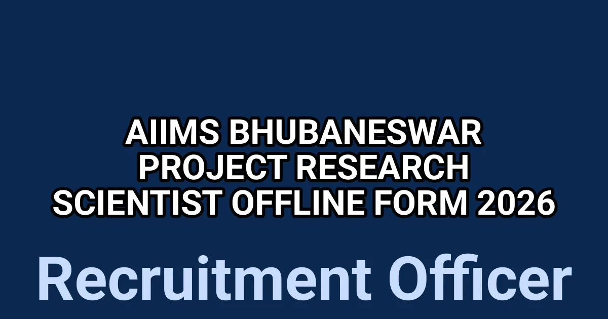 AIIMS Bhubaneswar Project Research Scientist Offline Form 2026 1 tmpyccfhjcp