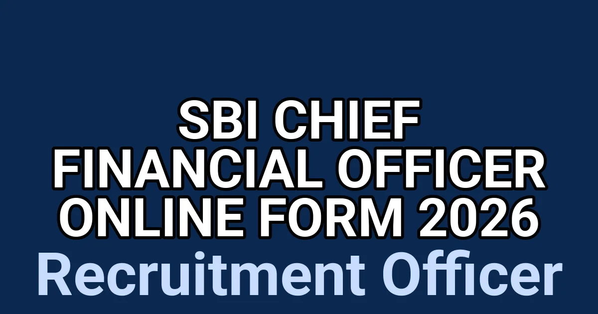 SBI Chief Financial Officer Online Form 2026 1 tmpywe8j644