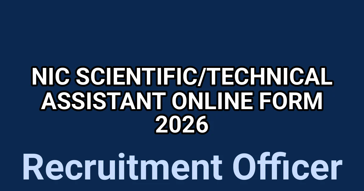 NIC Scientific/Technical Assistant Online Form 2026 1 tmp4egh274o