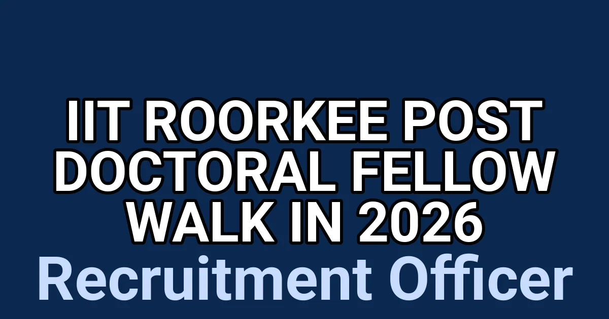 IIT Roorkee Post Doctoral Fellow Walk In 2026 1 tmp4wpgj94y