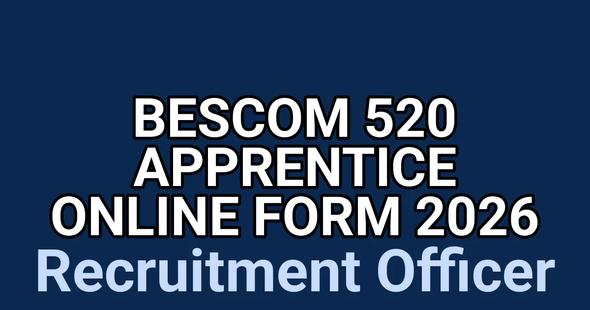 BESCOM 520 Apprentice Online Form 2026 1 tmpb1pnj5od