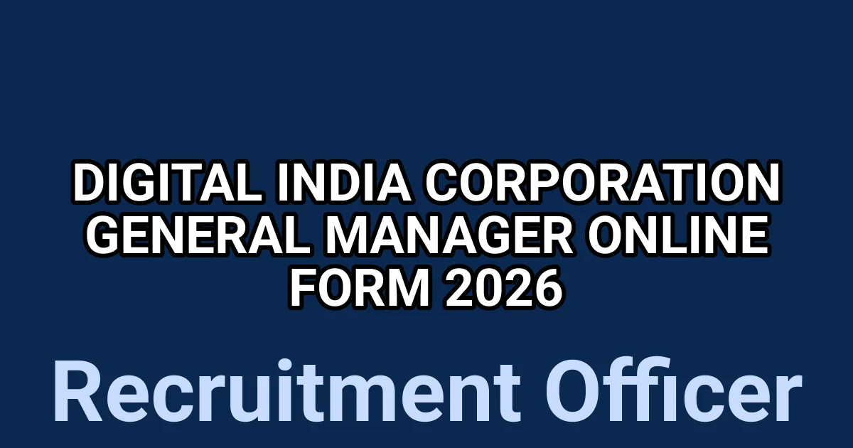 Digital India Corporation General Manager Online Form 2026 1 tmpd stdokf
