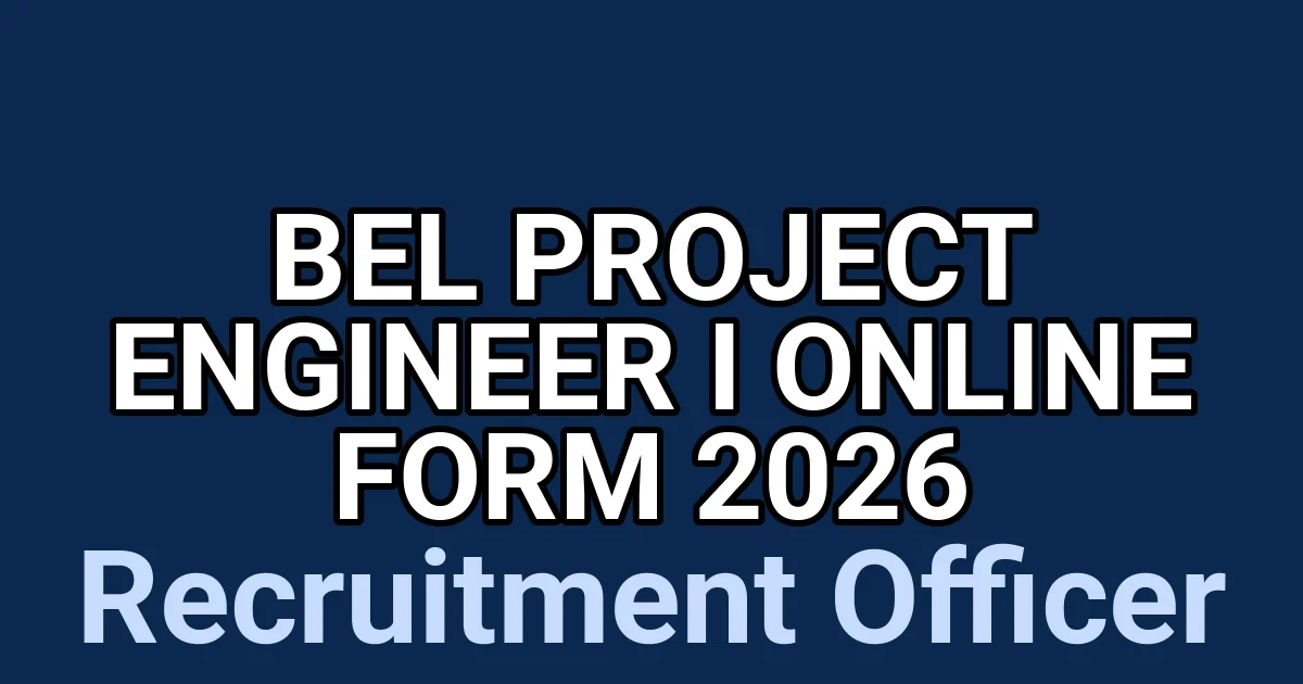BEL Project Engineer I Online Form 2026 1 tmpdj5eh1z4
