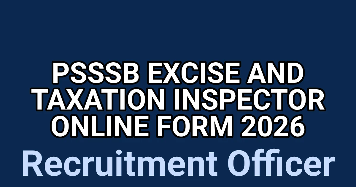 PSSSB Excise and Taxation Inspector Online Form 2026 1 tmpfs 7wovy